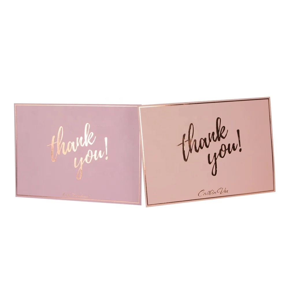 Rose Gold Thank You Card