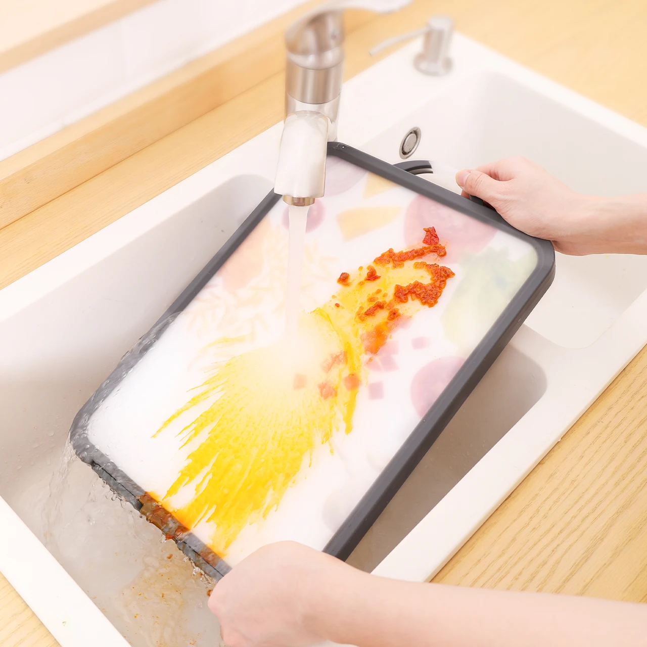 Haixin 304+PPS+TPE Sublimation Multi-functional Cutting Board For Kitchen