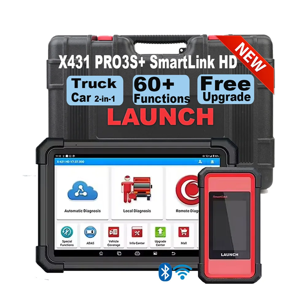 LAUNCH X431 PRO3S+ SmartLink HD 12V & 24V Heavy Duty OBD2 Scanner and Code Reader for Engine Analyzer Truck Diagnostic Tools