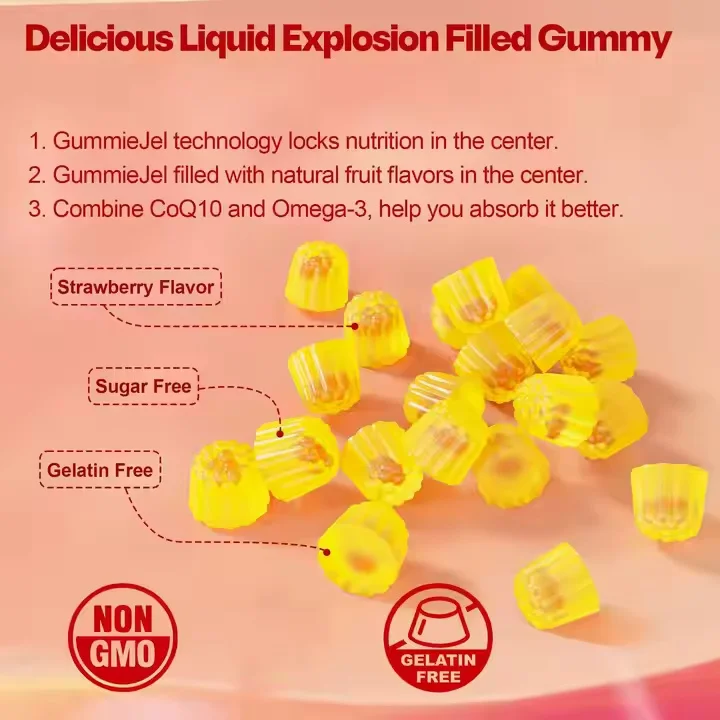 Coenzyme Q10, alpha-lipoic acid, Omega-3, resveratrol,and other six in one soft candy can strengthen the heart and blood vessels