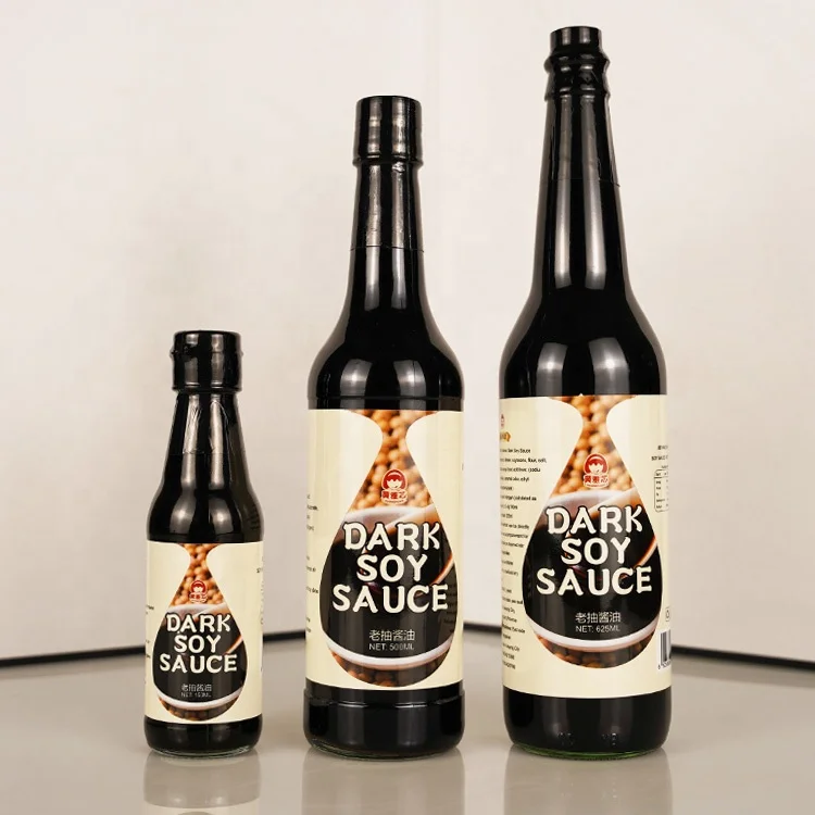 625 ml Natural Fermented Dark Seasoning Muslim World Wholesale Traditional Brewed Halal Condiments Master Best Sticky Soy Sauce
