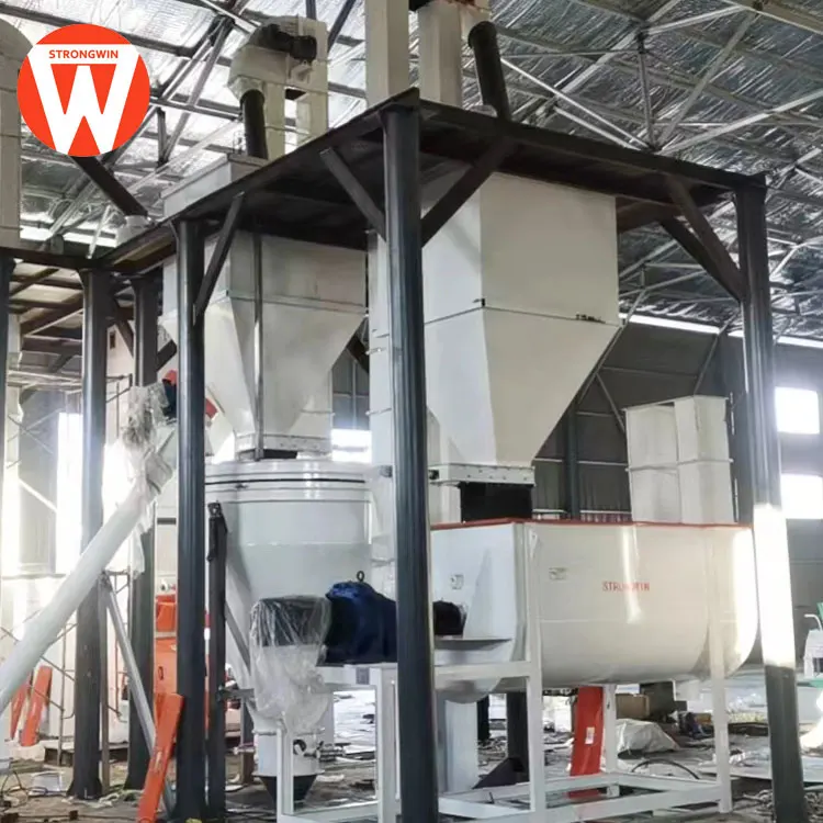 5-8t/h Complete animal poultry feed powder production machine plant