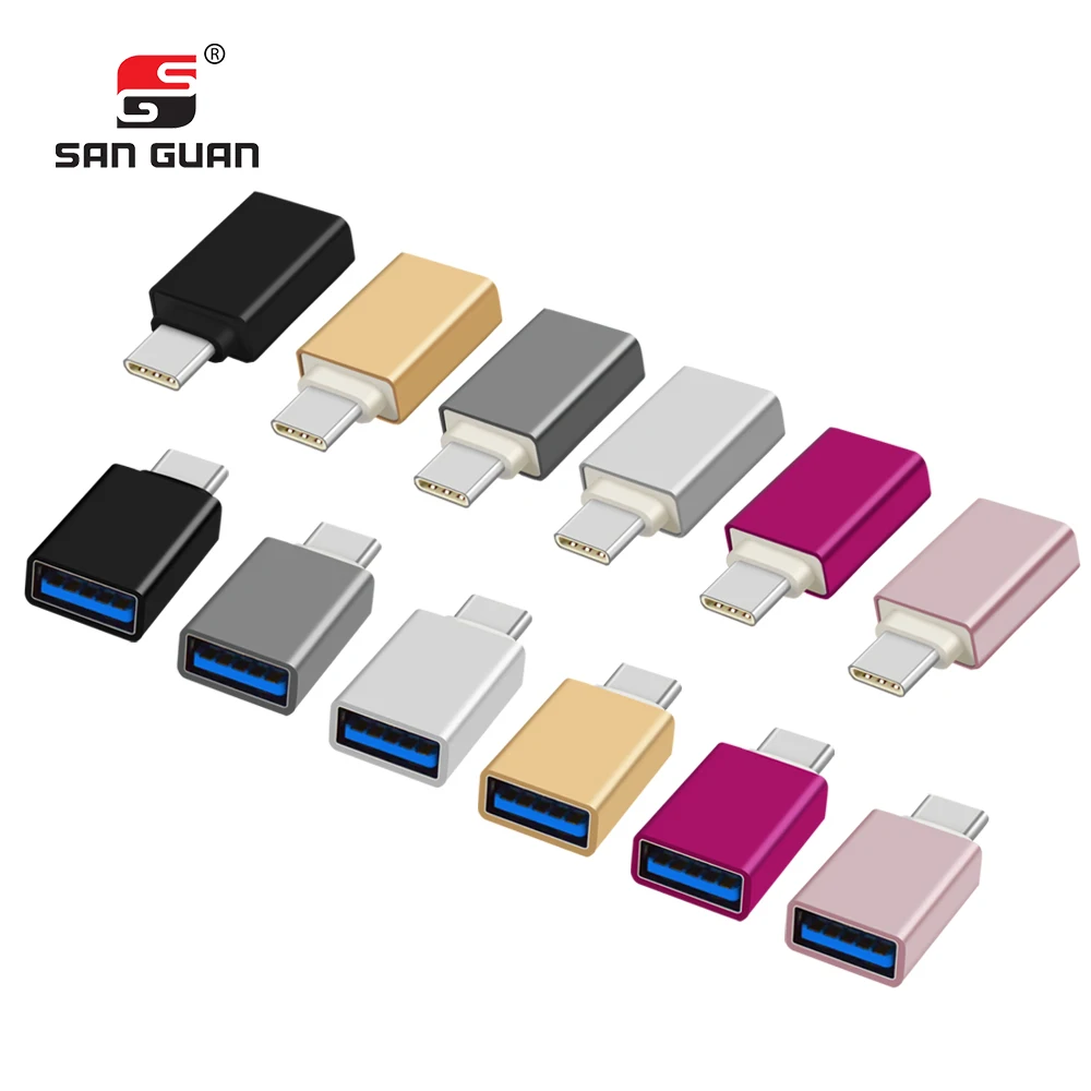  Высокоскоростной адаптер Otg Usb Type C папа-Usb 3 0 мама для