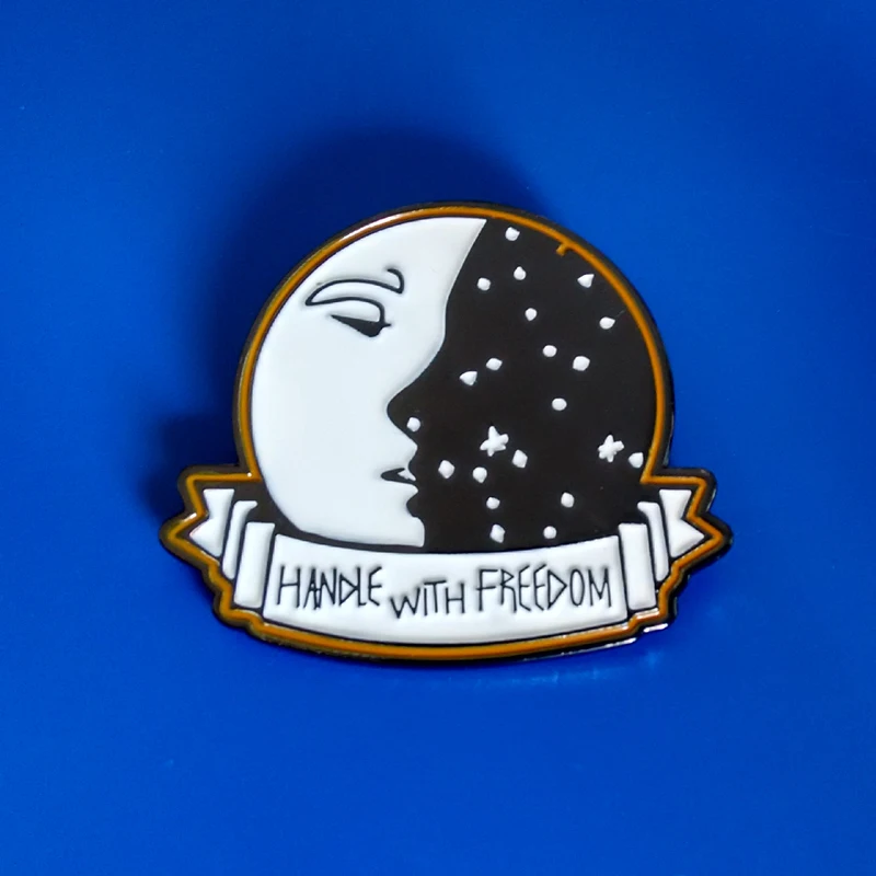Metal  enamel badge with custom design   hard enamel/soft enamel