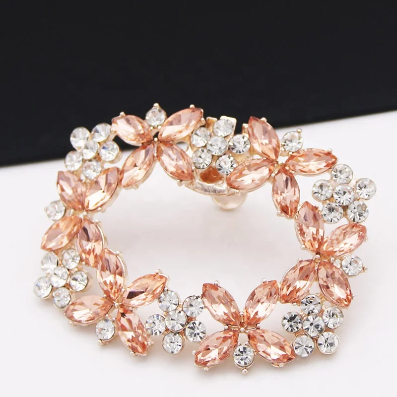 Fashion DIY alloy with bling rhinestone and eye glass shoe clip flower