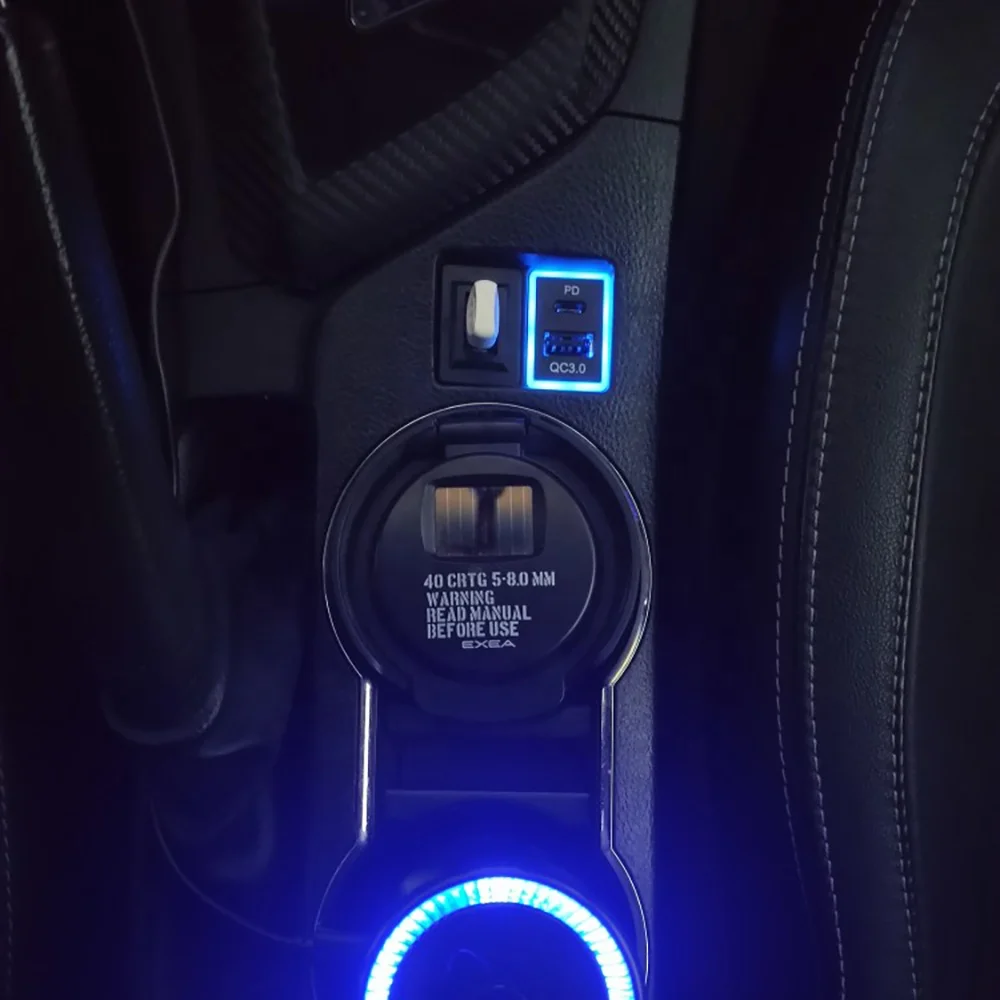 
Chelink QC3.0 PD Quick Charge Car Charger Double USB Phone DVR MP3 Adapter For Toyota 