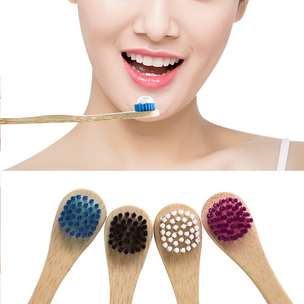 Natural biodegradable bamboo private label bamboo tongue brush tongue scraper tongue cleaner