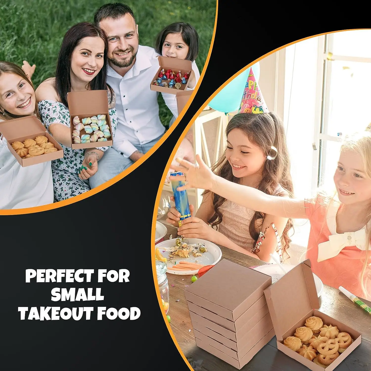 New products Wholesale Free Design Custom  size and logo folding Kraft paper take-out box Fried Pizza Box Snack cake carton