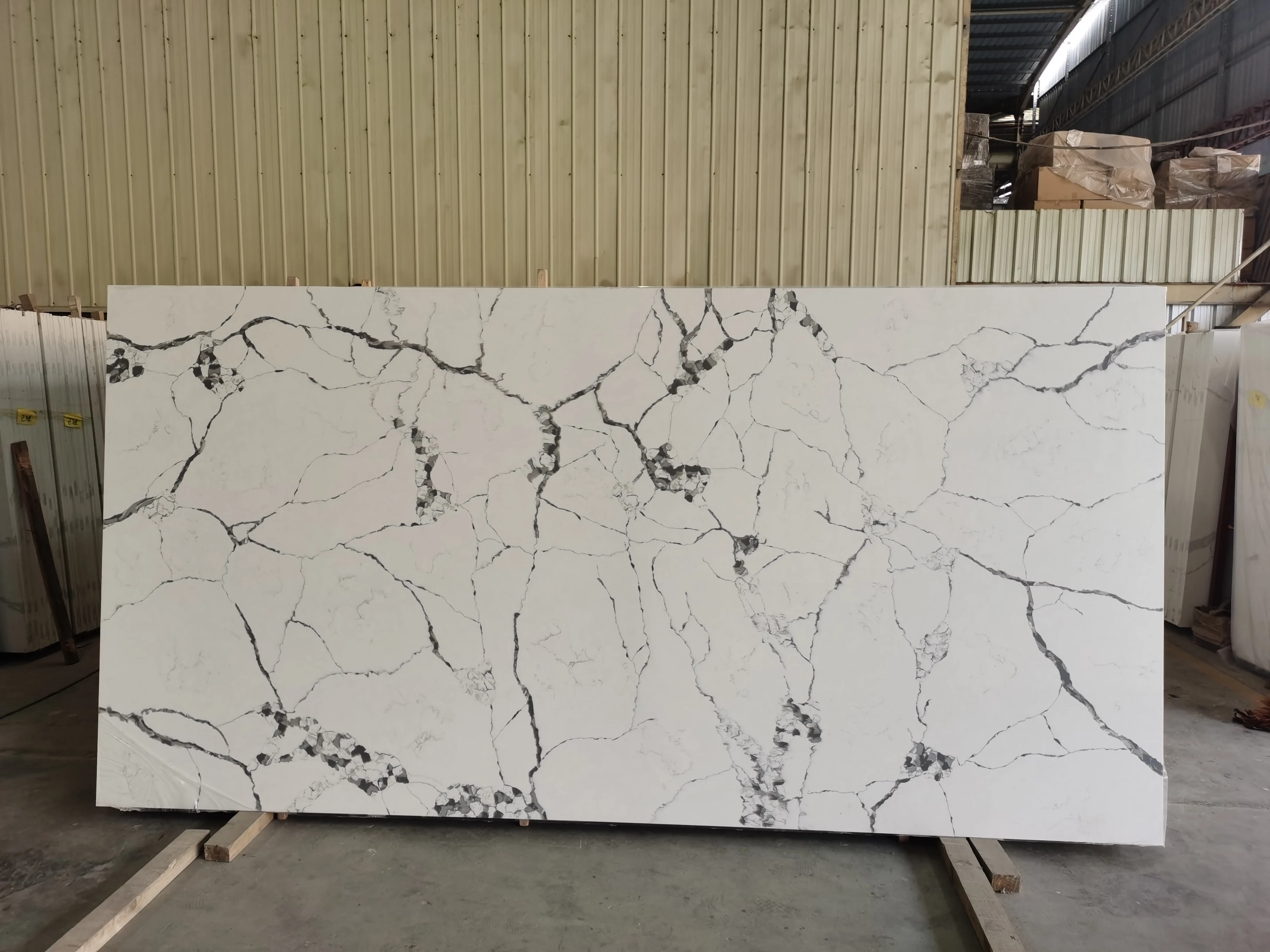 Black Quartz Vanity Countertops Kitchen Stone Slab With white Veins Flat Edge Prefab Artificial Quartz Stone Countertop Island