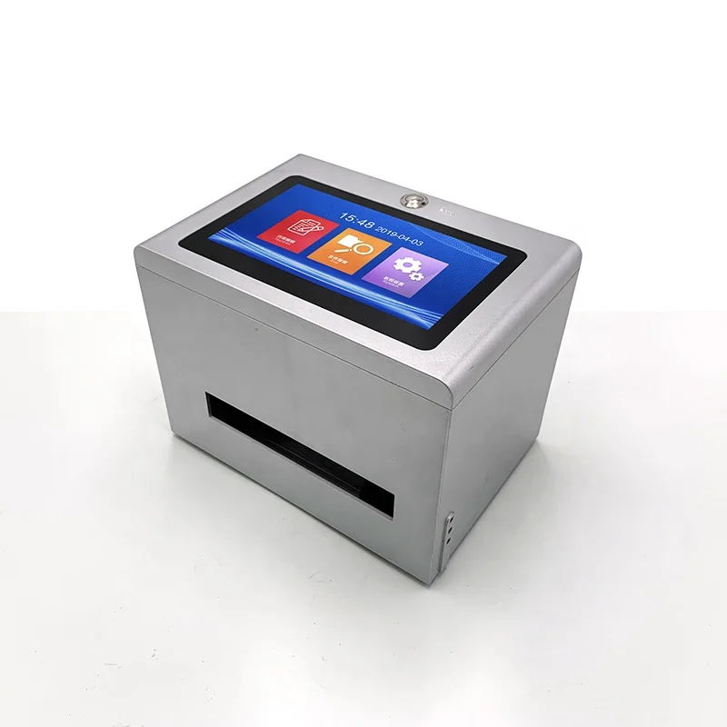 Smart production line for bottle glass carton box QR expiry date numbers text inkjet printer machine