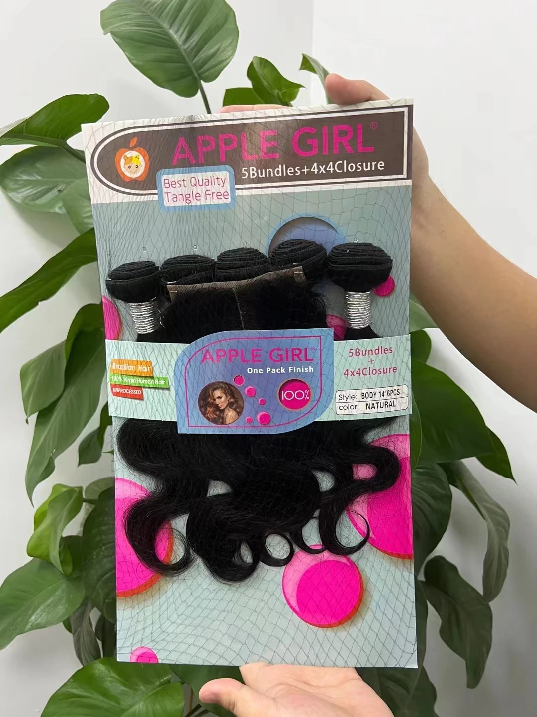 100% Human Pack Hair Weave 10A 5 bundles+closure Pack Hair Packet Hair With Closure