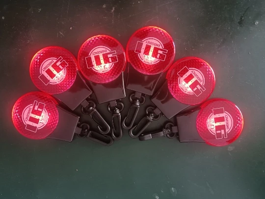 Night Warning Safety Reflective LED Flash Keychain Blinking Key Ring Glow Key Holder