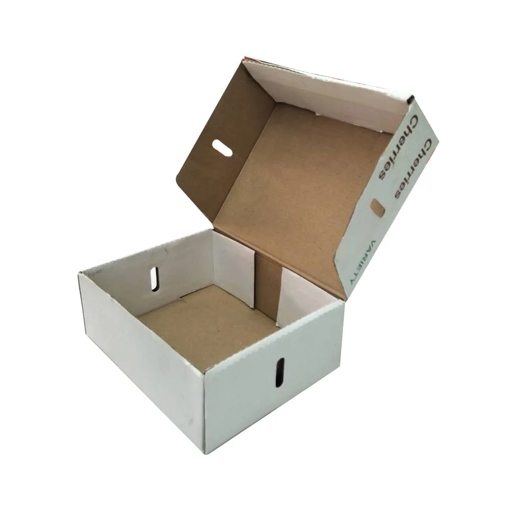 Custom logo avocado blueberry banana fruit shipping box corrugated kraft paper packaging box