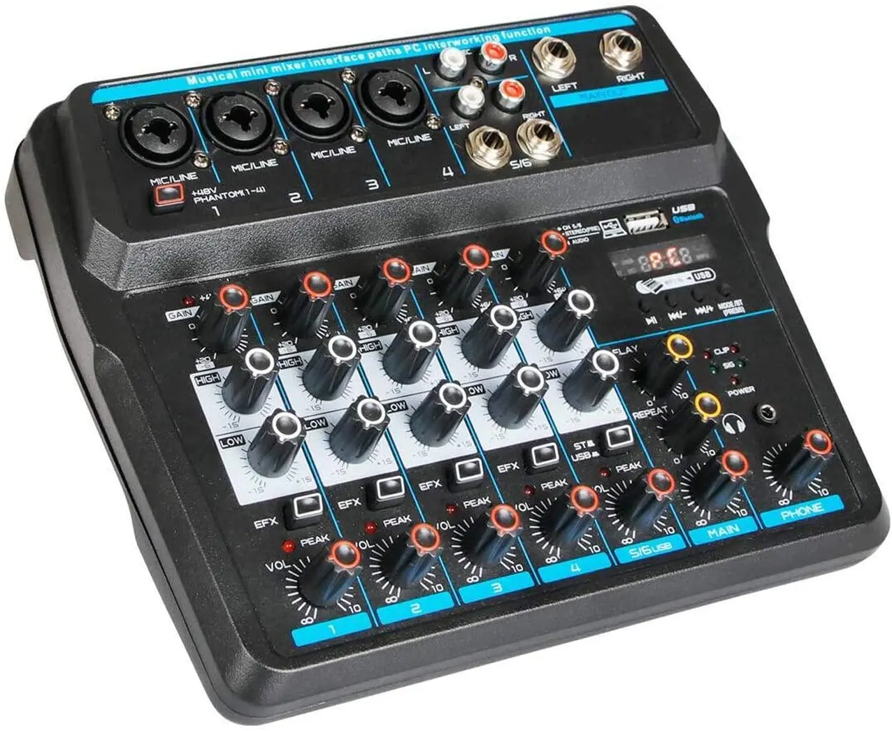 Usb Digital Mixing Audio Equipment Bundle Sound Cards Audio Mixers Sound Card for Live Stream External Broadcast Sound Card