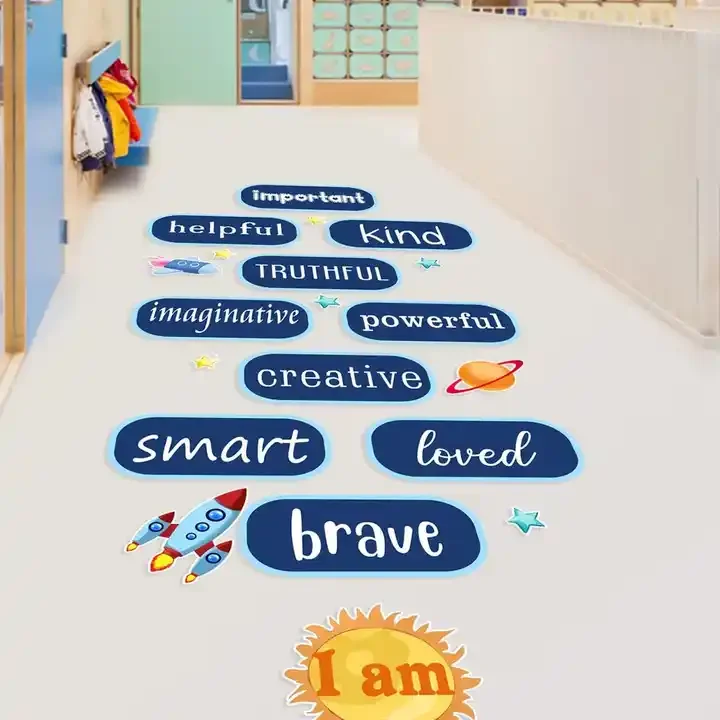 Customization Designs Floor Decals Stickers Indoor Use Vinyl Removable Floor Sticker For Decoration