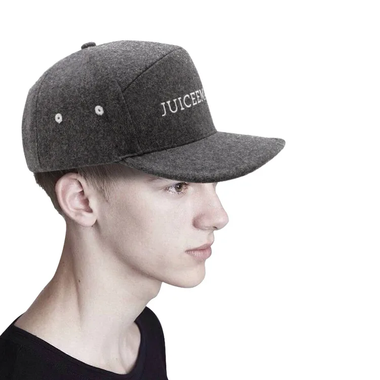 
Winter Dad Warm Wool Hat Felt Fashion Thickened Cotton Flat Brim Snapback Wool Baseball Hat Caps 