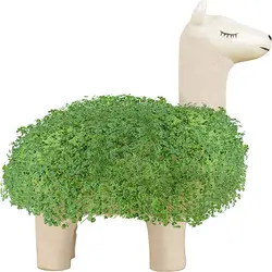 custom Ceramic Anime Chia Pet Pot Grow Your Own fluffy pet Llama Chia Planter Plant Pot