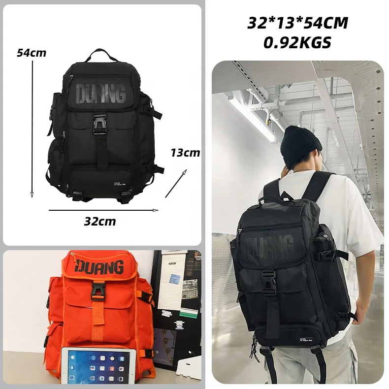 Custom Logo Five Colours Large Capacity External Multiple Zip Pockets Oxford Fabric Unisex Mochila Sport Fitness Travel Backpack