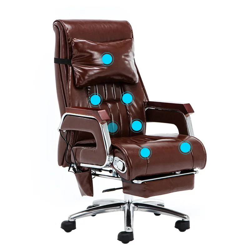 heavy duty leather boss computer chair reclining swivel executive ergonomic massage office chairs with footrest for office