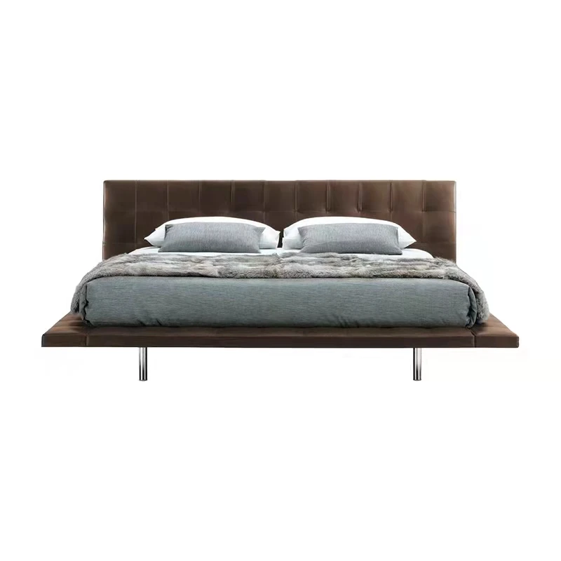 Custom made soft frame bed design modern Italian light luxury wedding hotel bed frame