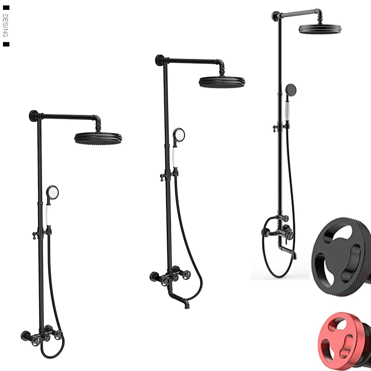 
Guangdong kaiping Professional custom 2 ways Brass Wall Mounted Bathroom Thermostatic Shower Set 