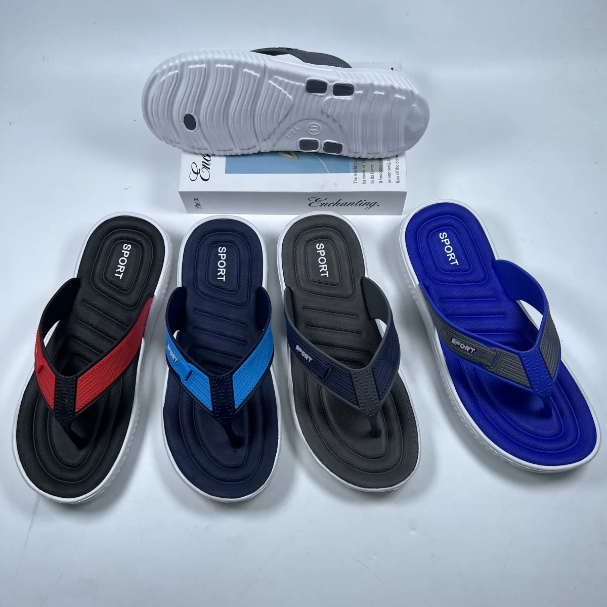 Olicom Custom Logo Slides Men Summer Beach Flip-flops Slippers  Chanclas Design Slippers Flip Flops Mens Flip Flops