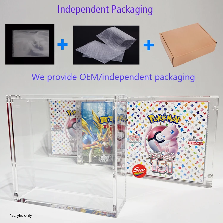 SHP High Quality Acrylic Pokemon Center Original Pokemon Card Game TCG Stellar Miracle Japanese Booster Box Large Size Case