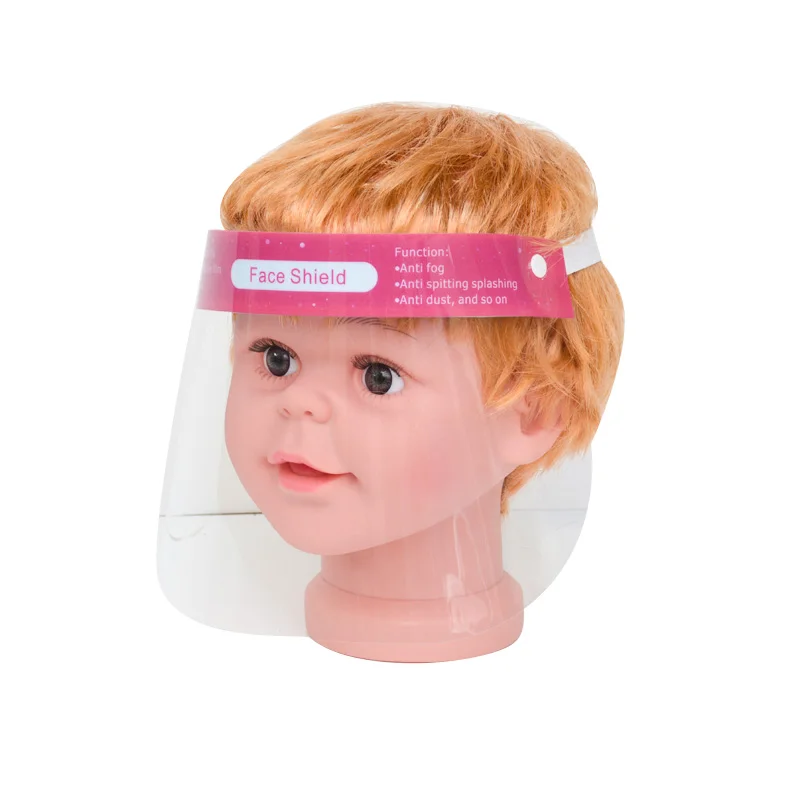 Safety Protect Pink Tinted Kids Face Guard Visor Forehead Band Faceshield Infant Baby Bubble Face Shields Colorful