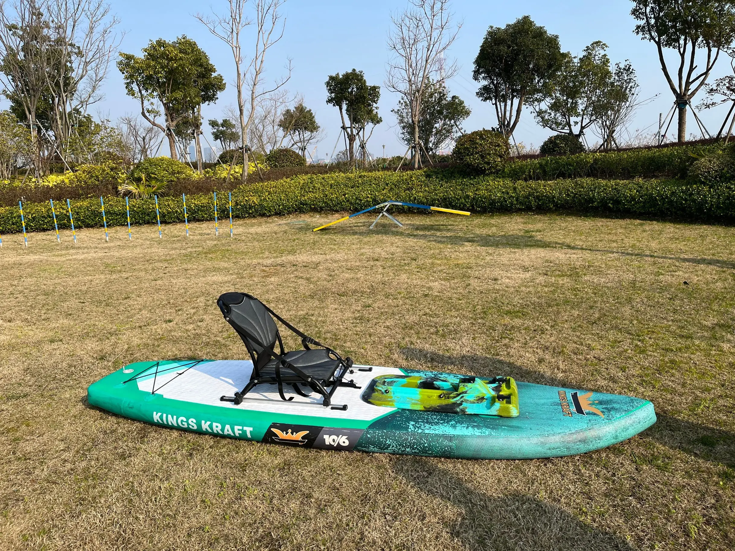 LULUSKY Fishing Pedal Inflatable Boat Inflatable Kayak With Foot Pedal Drive