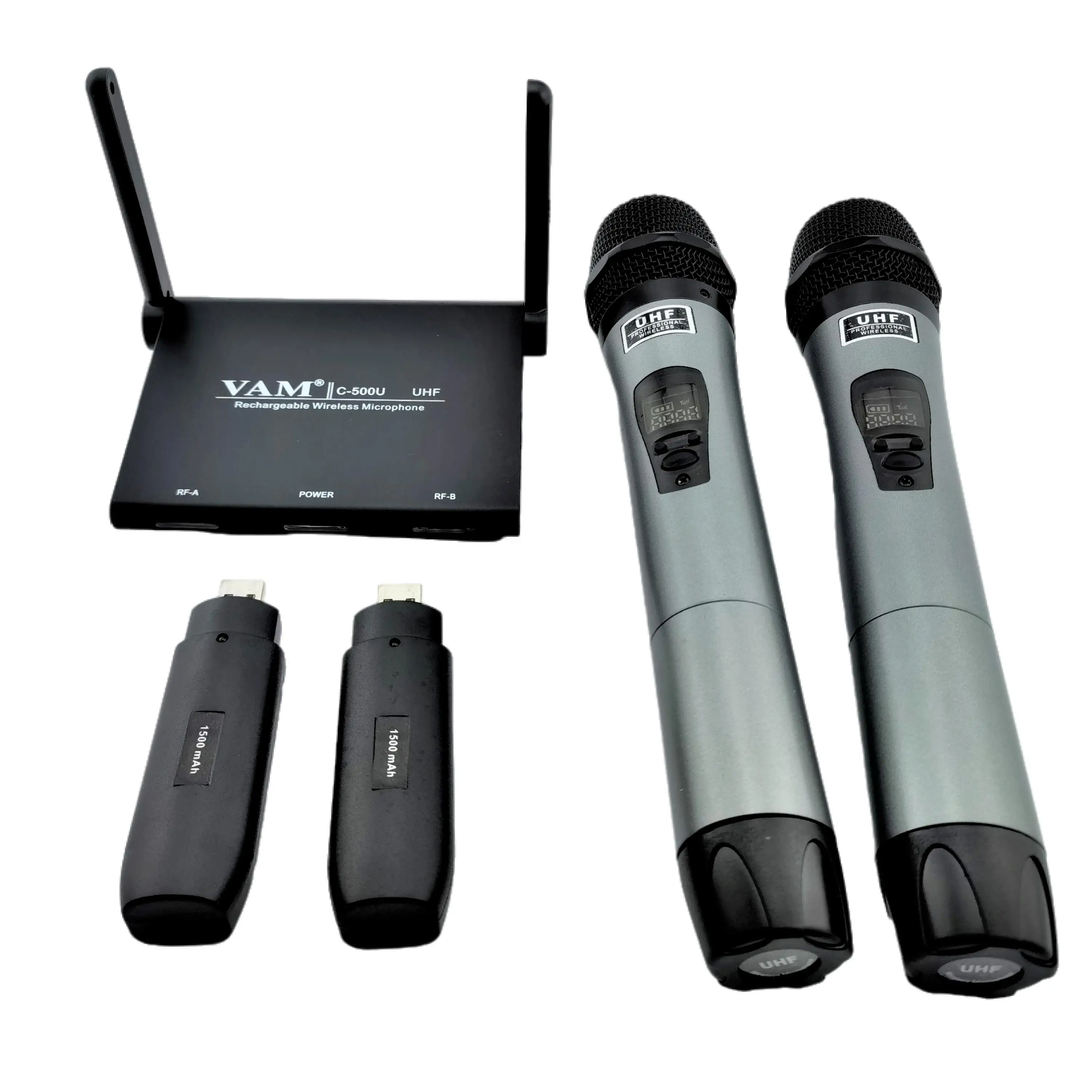 Перезаряжаемая Беспроводная система микрофонов UHF для студийной