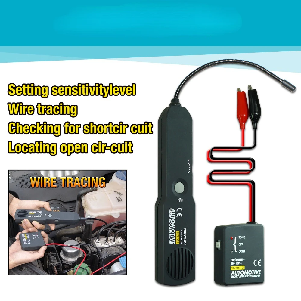 All-sun Automotive Cable Wire Short Open Digital Finder Car Repair Tool Tester Tracer Diagnose Tone Line Finder