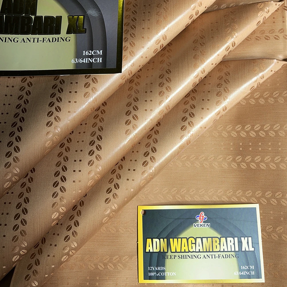 Warehouse New Arrival 2023 Original Bazin Riche Super Magnum Gold xxxl African Jacquard Shadda Fabric