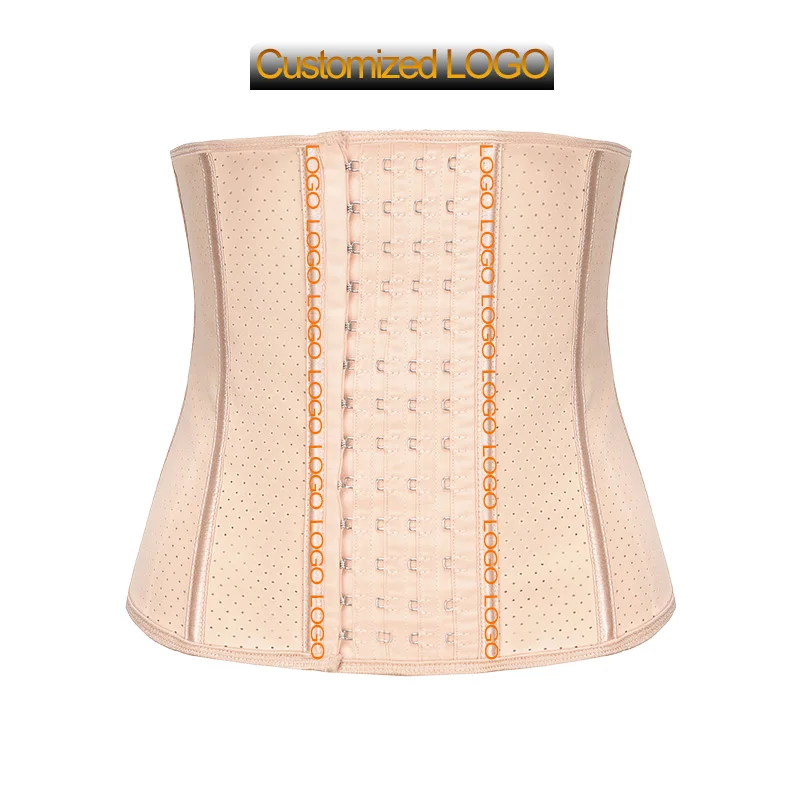 Bones Waist Trainer Pospartum Recovery Belts Waist Cincher Firm Tummy Control Shaper 9 Steel Logo Latex Support Customized