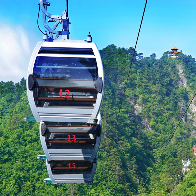 Шестиместные тянущиеся достопримечательные кабины, кабельные кабины, производитель автомобилей, кабельный тройной Трой