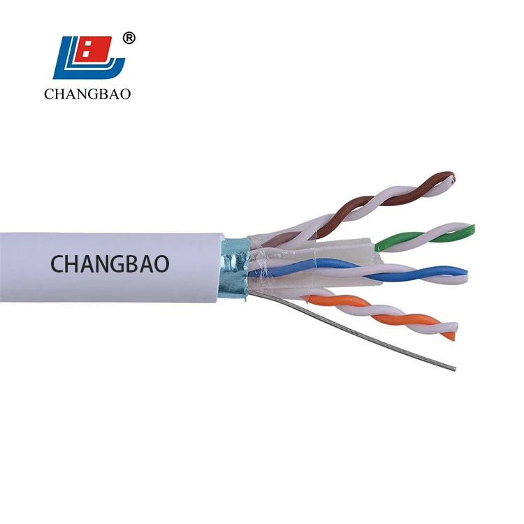  Changbao пройти тест 305 м рулоны 4 пары 23AWG медь FTP Экранированный Интернет Ethernet Lan Cat6 сетевой кабель
