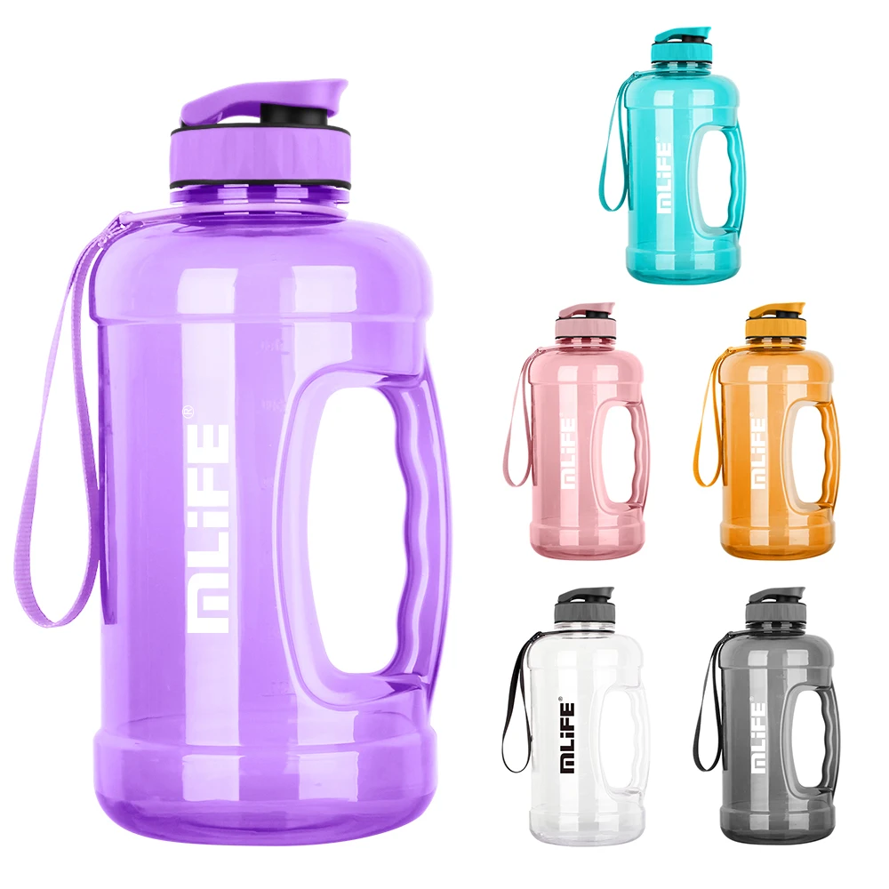 Wholesale Flip Top Plastic PETG Motivational Gym Sports Water Bottle With Time Marker Portable Gym Outdoor Gym Water Bottle