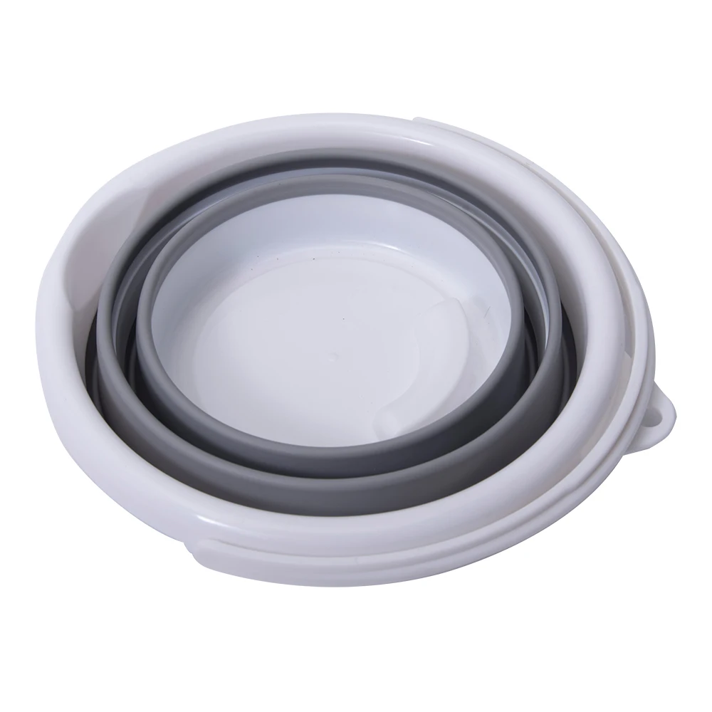 Collapsible Bucket 10L 2.6 Gallon Cleaning Bucket Mop Bucket Grey