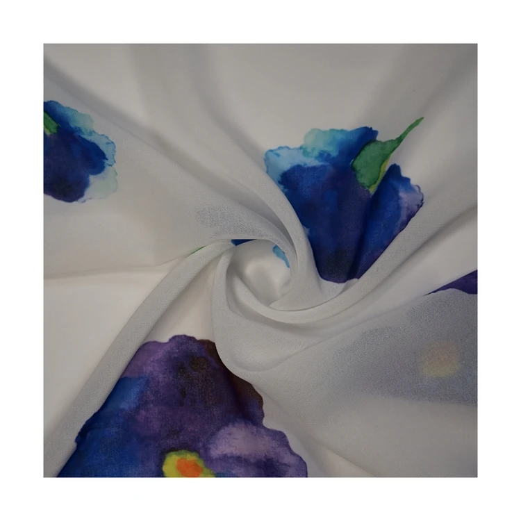 New design eco-friendly composite silk chiffon fabric digital printed dress fabric