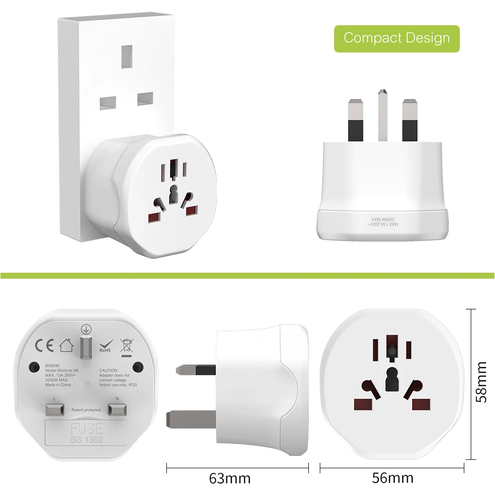 Promotional gifts items for corporate travel adapter plug sets switch power adaptor