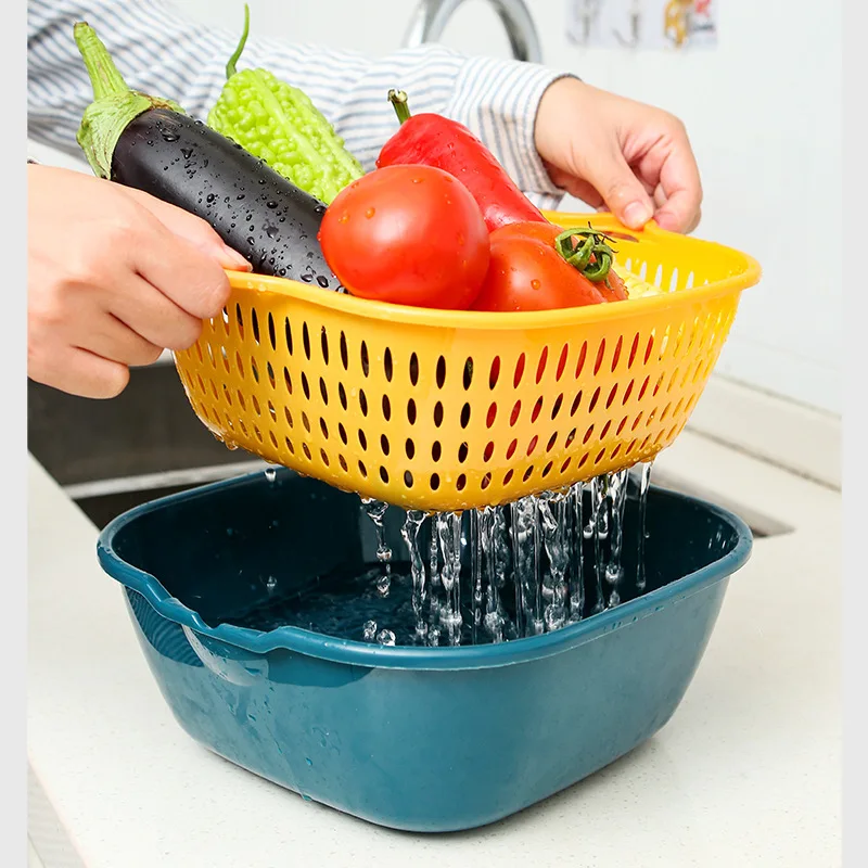 Multi-functional Kitchen Home Adjustable Wash Fruit And Vegetable Foldable Sink Plastic Strainer Drain Basket