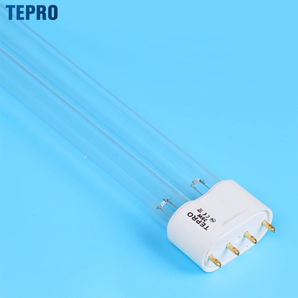CUH36L/G23 H Shape Quartz Tube 36w 254nm 185nm Uvc Ozone Disinfecting Germicidal Lamp Durable Uv Light For Air Purification