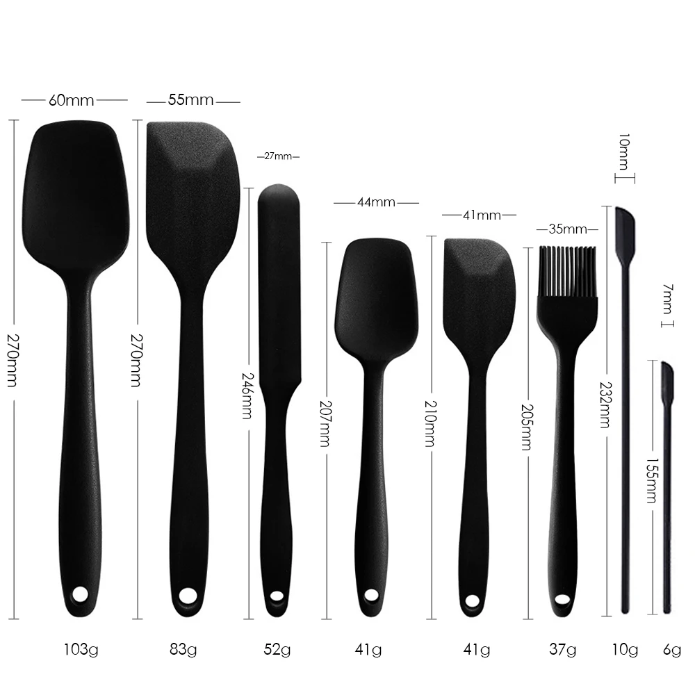 Kitchen Accessories Cooking Kitchen Utensils Spatula Set 100 Sets Utensils Kit Stainless Steel Quality Non-stick Full Silicone