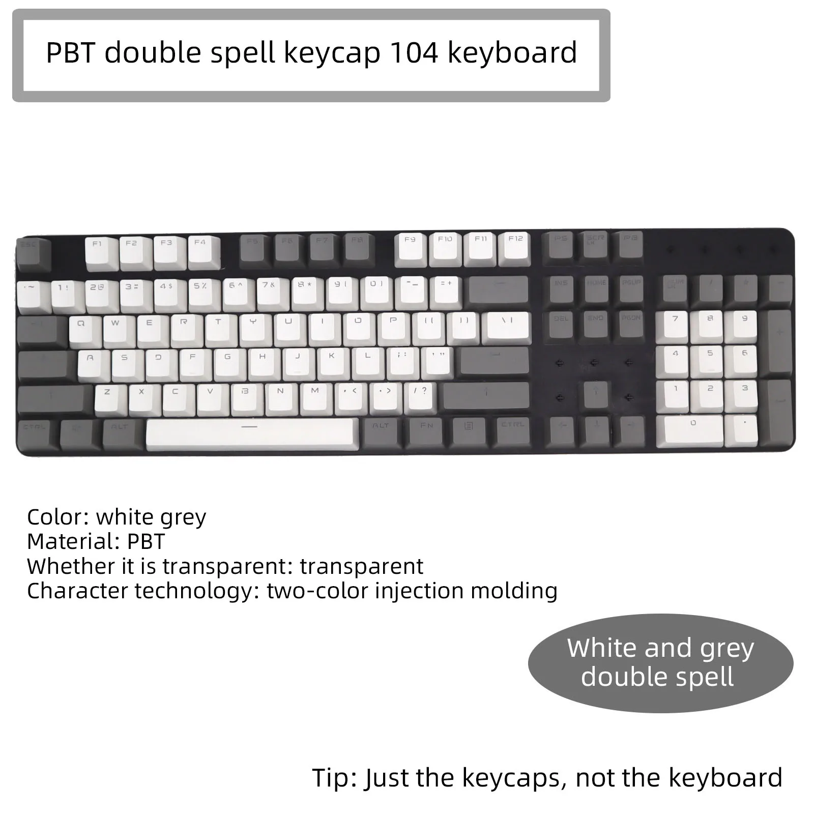 Multi-color PBT keycap keyboardcap height 104 keys luminous double color combination mechanical keyboard keycap