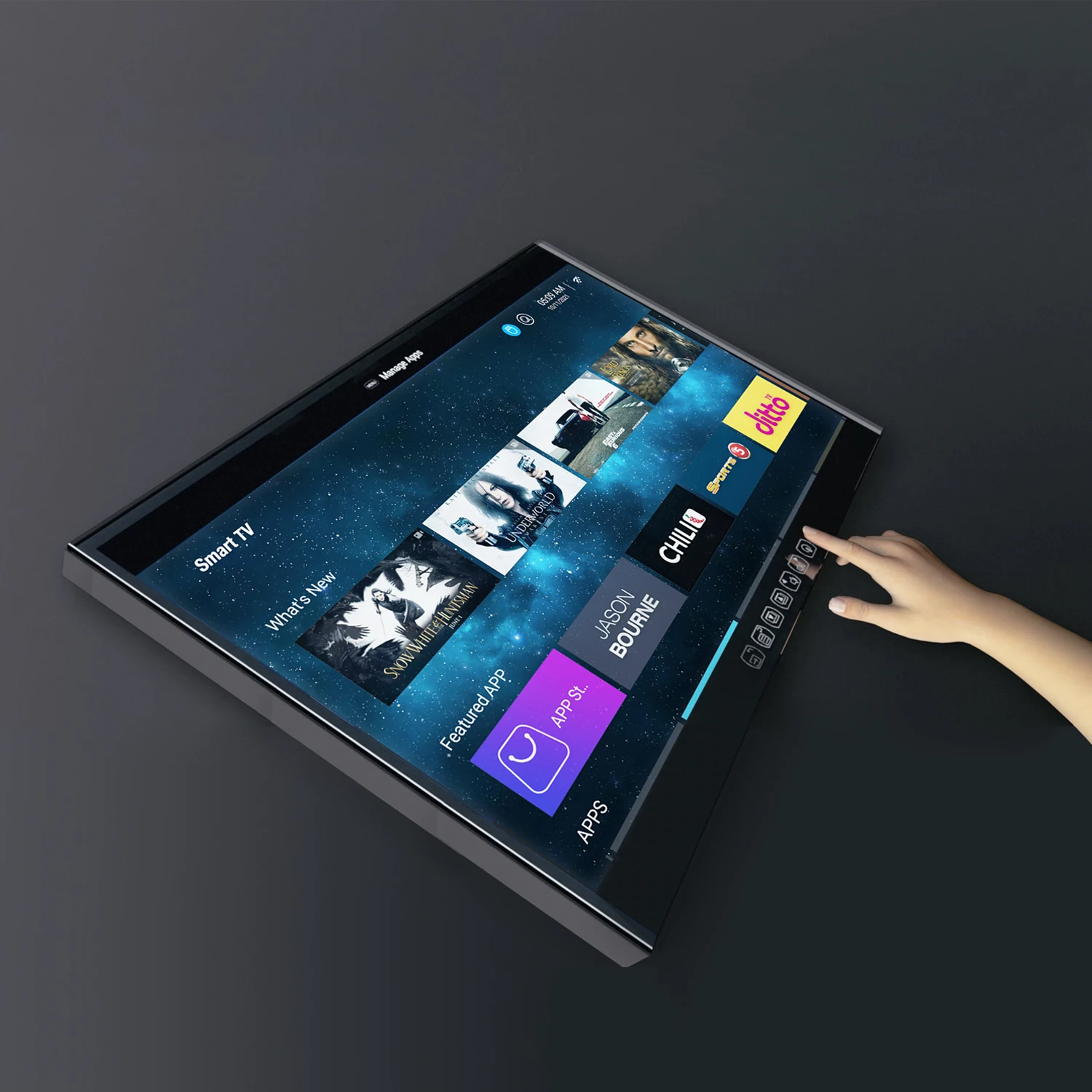 Soulaca 22 дюймов черный ванная комната водонепроницаемый Smart LED Android TV с