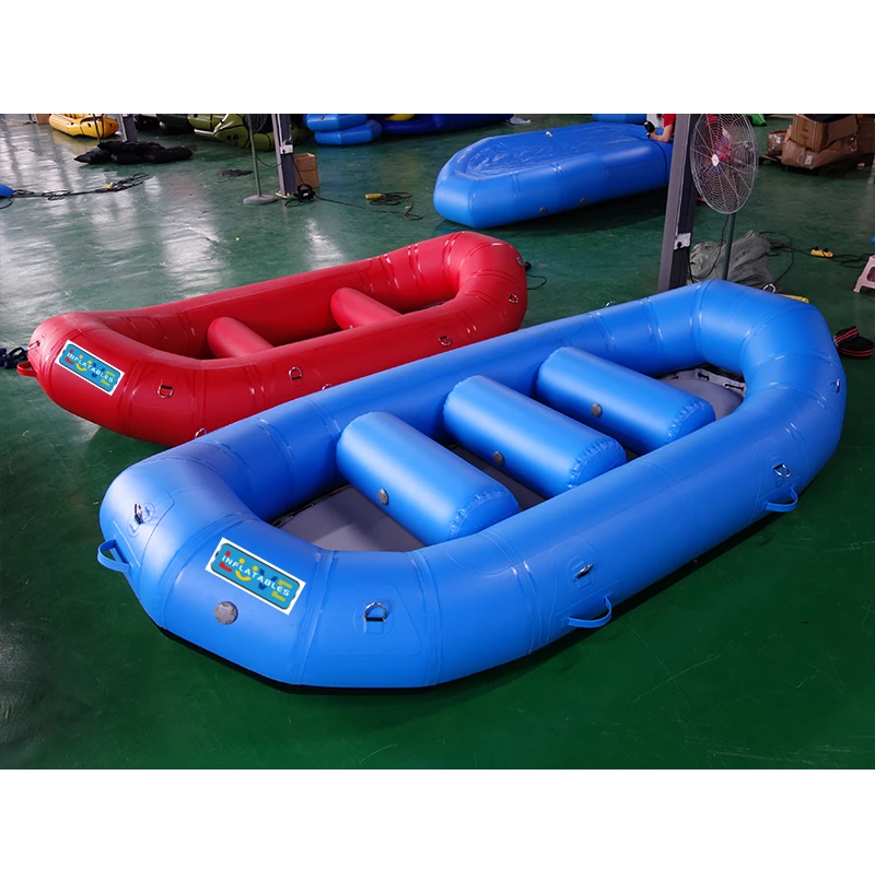 Top Quality PVC/Hypalon Inflatable White Water Raft Boat Fishing Whitewater River I-Beam Floor Self Baling Paddle Rafting