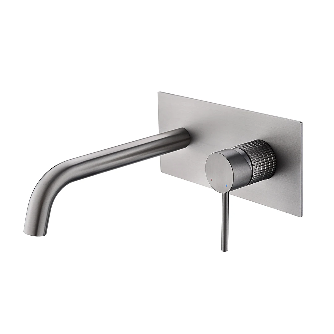 Modern Wholesales Wall-Mounted Nickel Black Gold Brass Basin Faucet Wall Mounted Concealed Basin Mixer