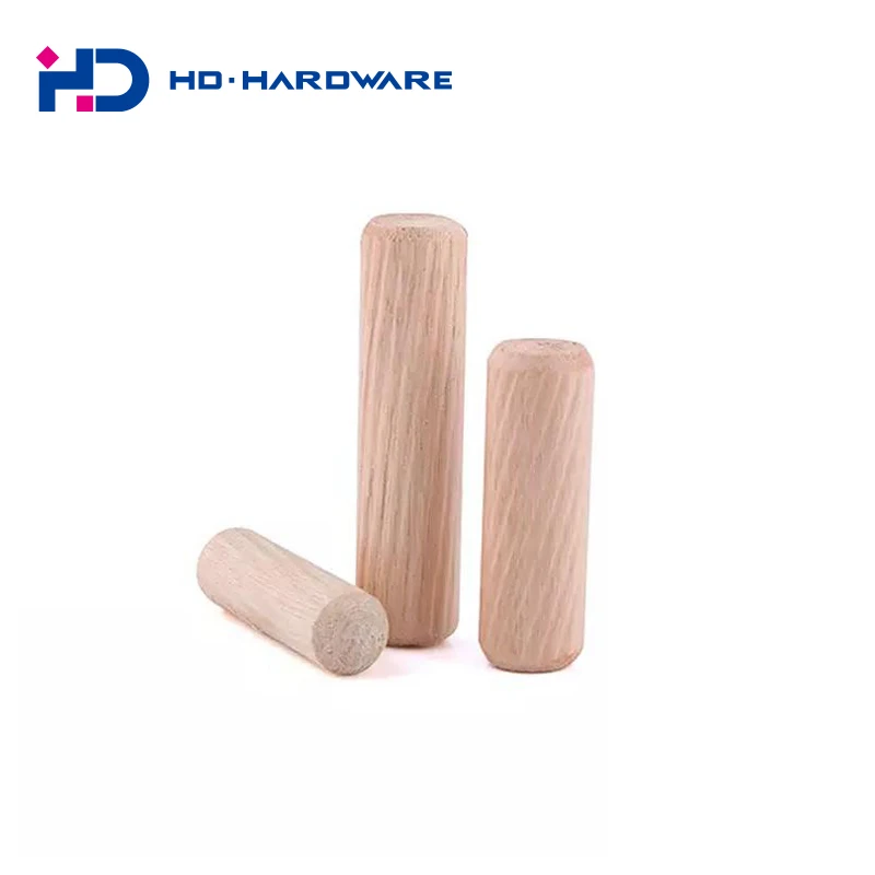 Wooden Dowel Fluted Threaded Groove Rod Art Woodworking Craft Pins dowel Decorative Wooden Dowel Pin