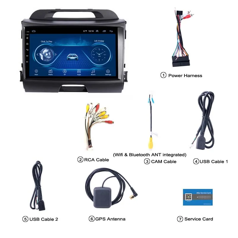 9 INCH Android 10 For KIA Sportage 2010 2011 2012 2013 2014 2015 2016 Car Radio Multimedia Video Player Navigation stereo GPS