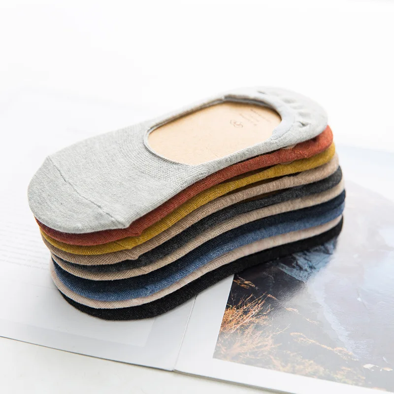 Тонкие однотонные женские невидимые носки-лодочки с низким вырезом и логотипом на заказ, хлопковые Лоферы для девочек, носки для девушек