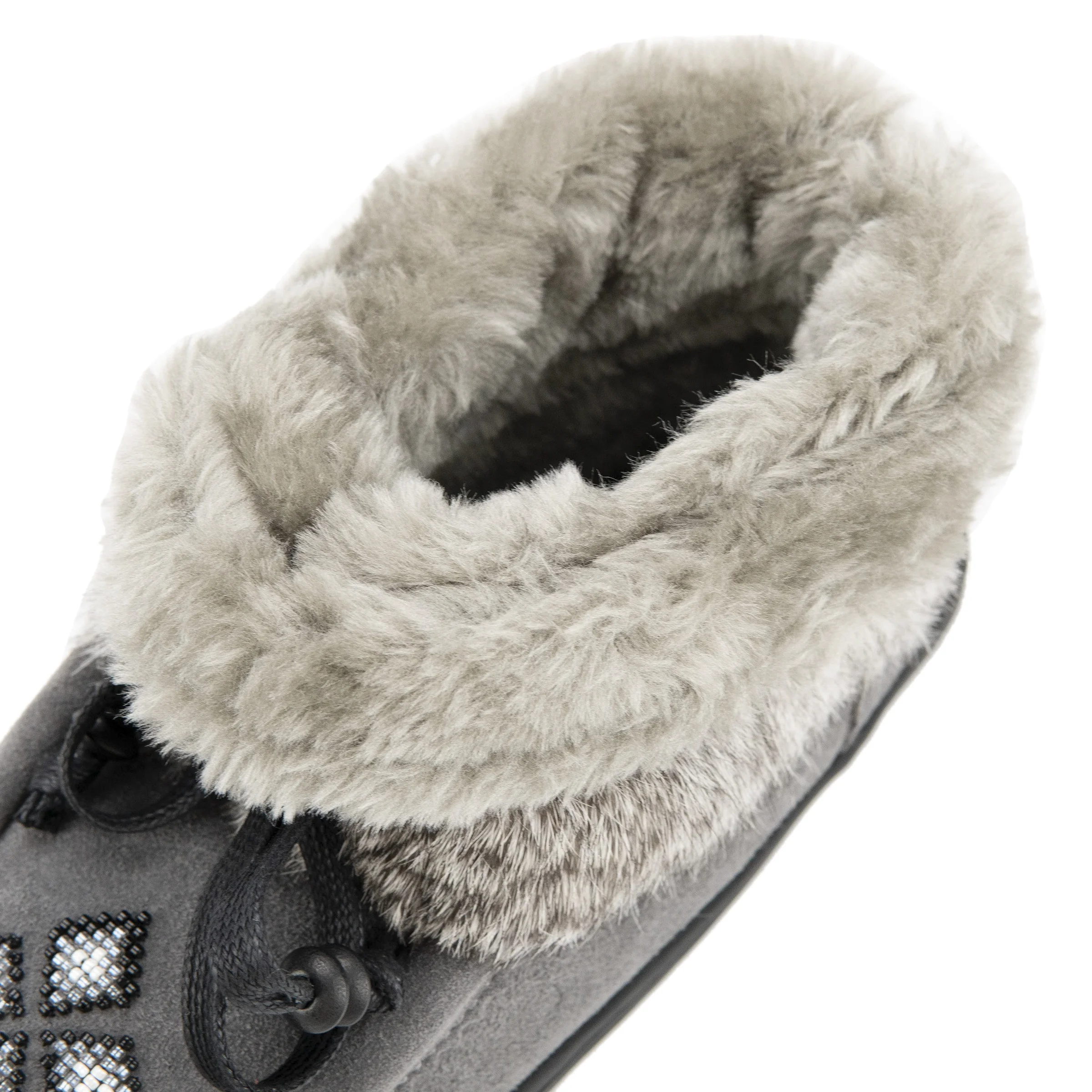 Custom 2022 beading girl cowboy furry fur black snow boots leather winter ankle women boots for ladies